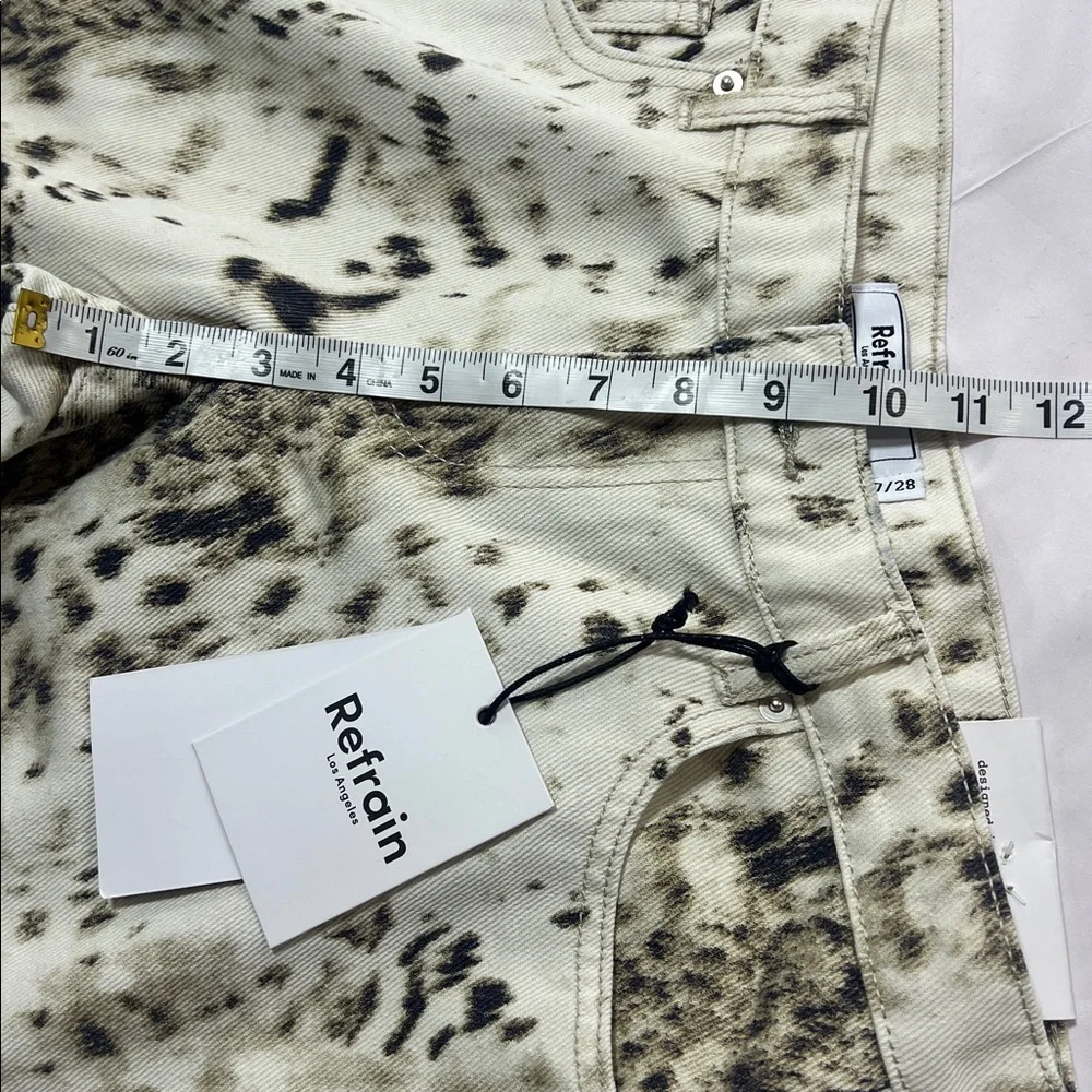 Refrain wide leg print jeans size 7 NWT - Picture 4 of 10